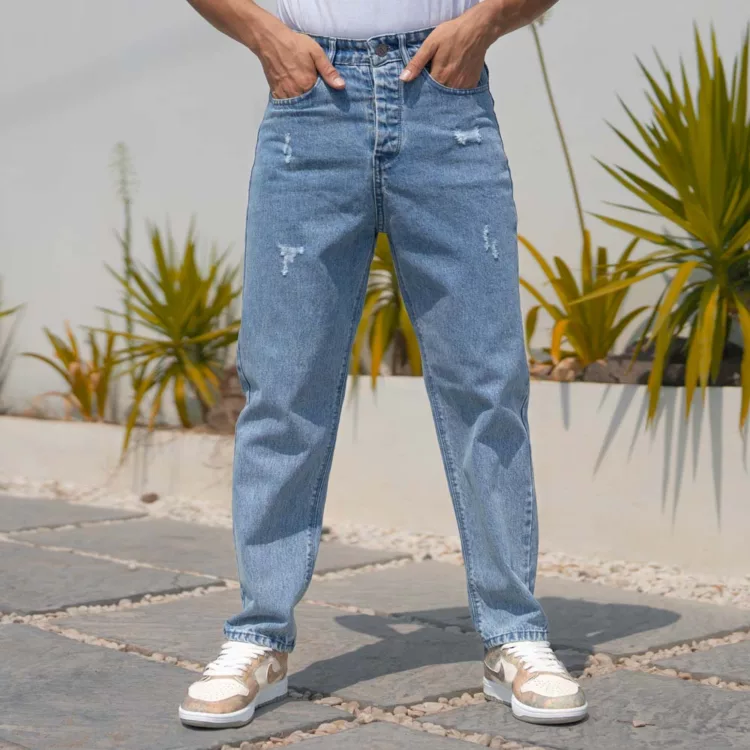 شلوار جین مردانه مام آبی کپی